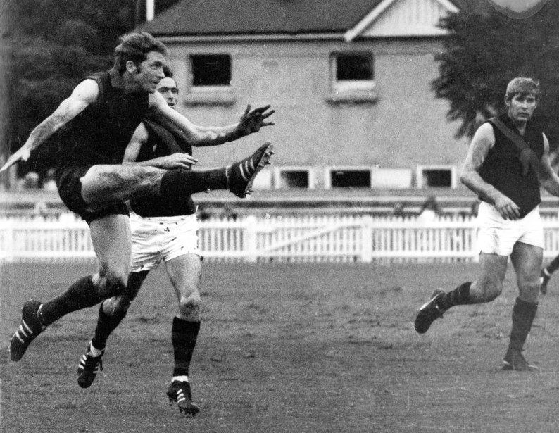 Brian Woodcock in action at Adelaide Oval